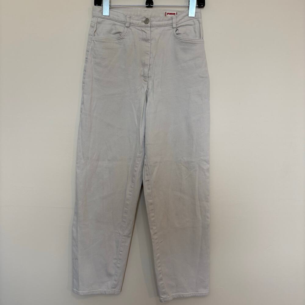 Vintage 90s McGregor Japan Made Off White Pants High Rise 26 Waist Baggy Chino